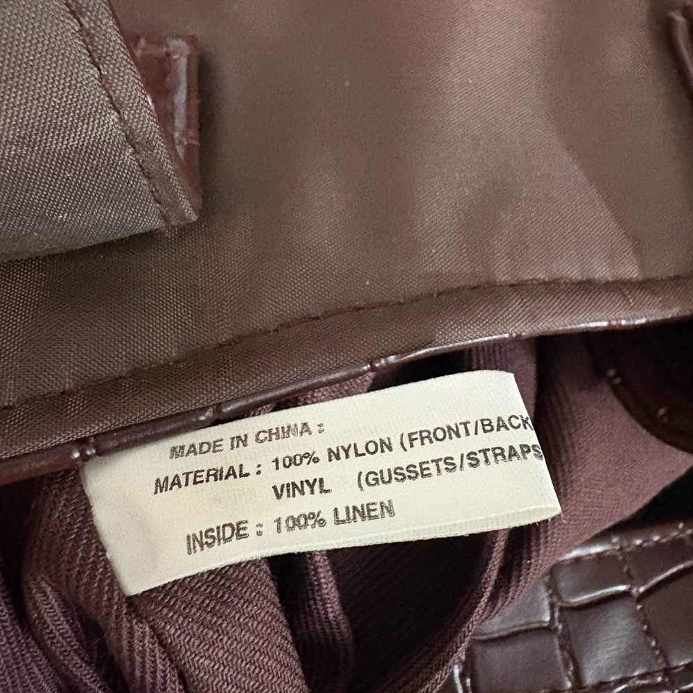 👜 Diane Von Furstenberg Brown Tote The Color Authority Croc Trim - Picture 9 of 9